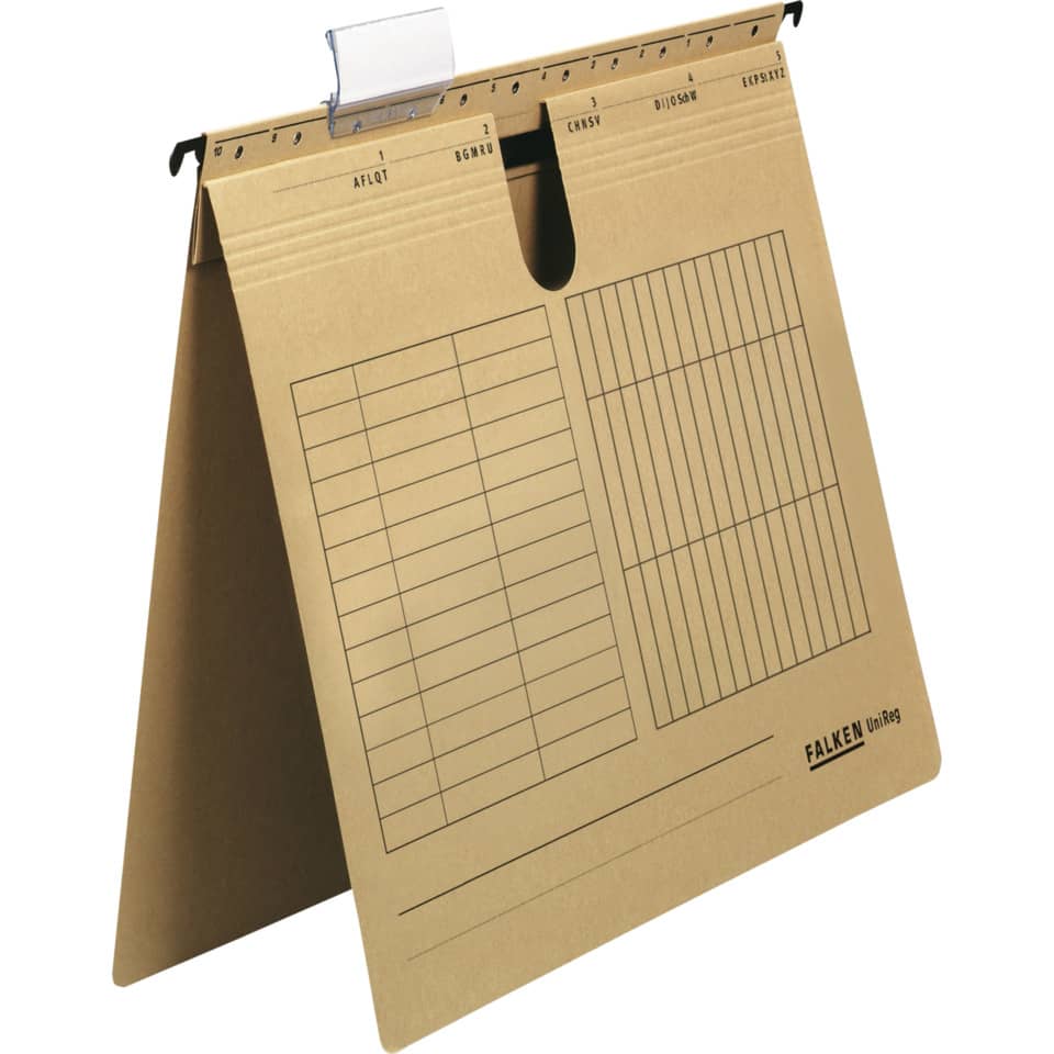 Hängehefter UniReg, A4, 230g/m², kfm. Heftung, braun FALKEN 80004344