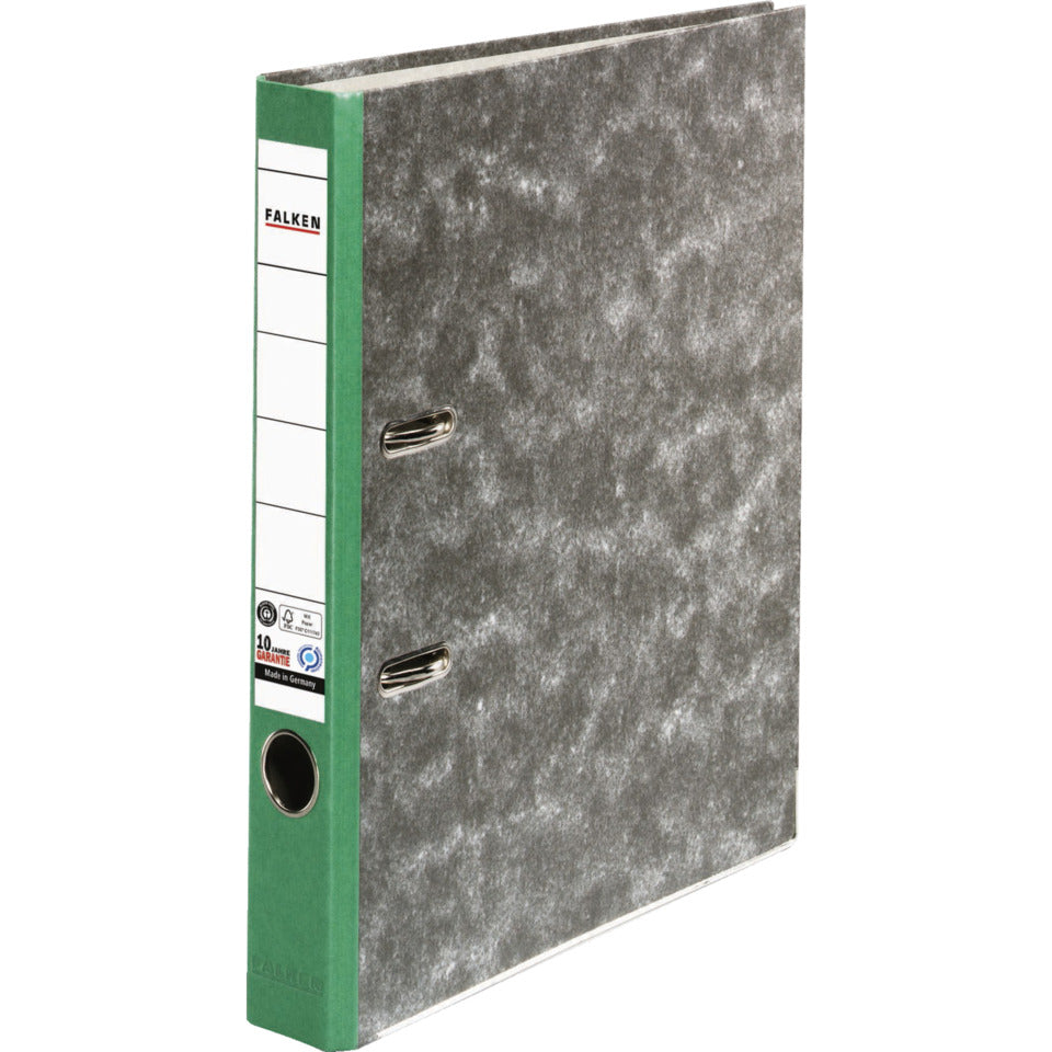 Ordner Wolkenmarmor Recycling, A4, 50mm, schwarz/grün FALKEN 80023500 FALKEN 80023500 Recycling