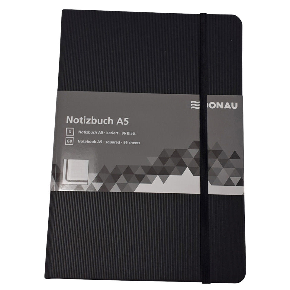 Notizbuch, A5, 80g/m², 96 Blatt, Hardcover, kariert DONAU 1345200-01 DONAU 1345200-01 Hardcover