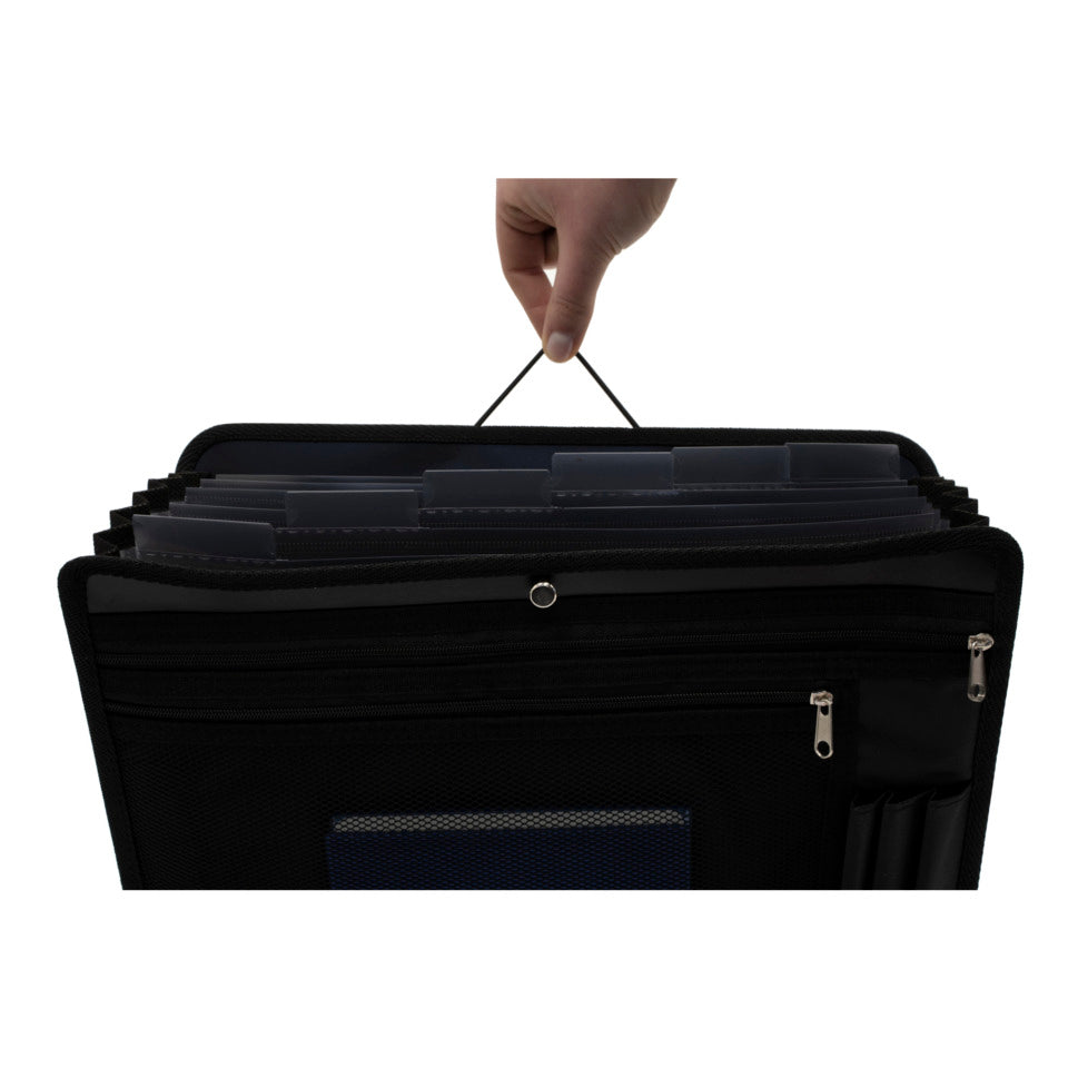 Fächermappe Exafolio mit Notizblock und Tasche, 6 Fächer, A4 schwarz EXACOMPTA 55834E EXACOMPTA 55834E Exactive