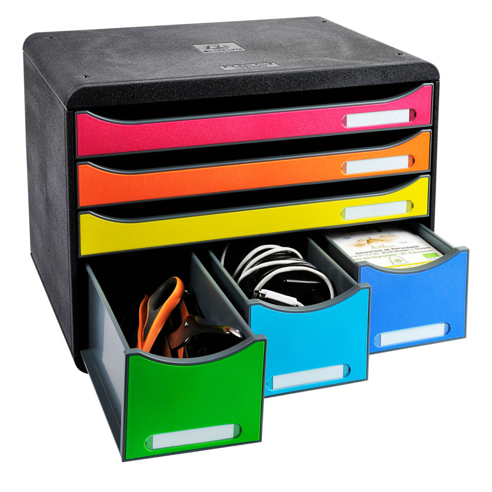 Schubladenbox STORE-BOX MAXI 6 offene Laden, Regenbogen EXACOMPTA 306798D EXACOMPTA 306798D quer