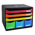 Schubladenbox STORE-BOX MAXI 6 offene Laden, Regenbogen EXACOMPTA 306798D EXACOMPTA 306798D quer