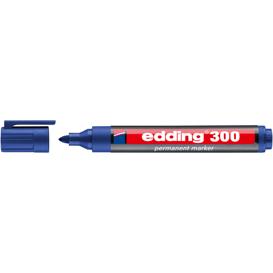 Permanentmarker 300, Rundspitze, nachfüllbar, 1,5-3mm, blau EDDING 4-300003 EDDING 4-300003 Rundspitze nachfüllbar