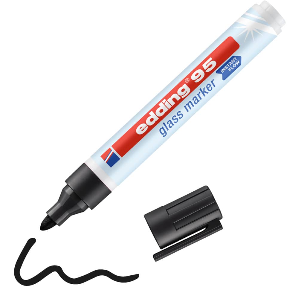 Glasmarker 95, 1,5-3mm, schwarz EDDING ed95-001