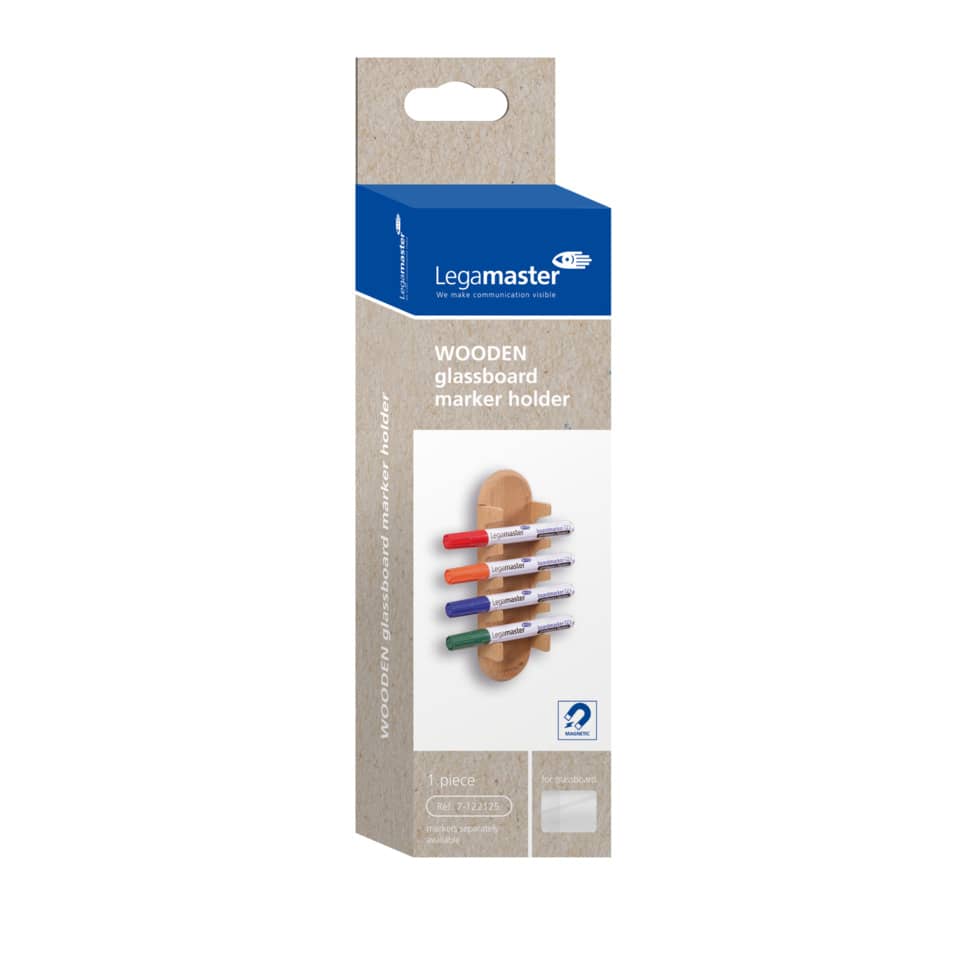 Glasboard-Markerhalter Wooden, magnetisch LEGAMASTER 7-122125 LEGAMASTER 122125 WOODEN
