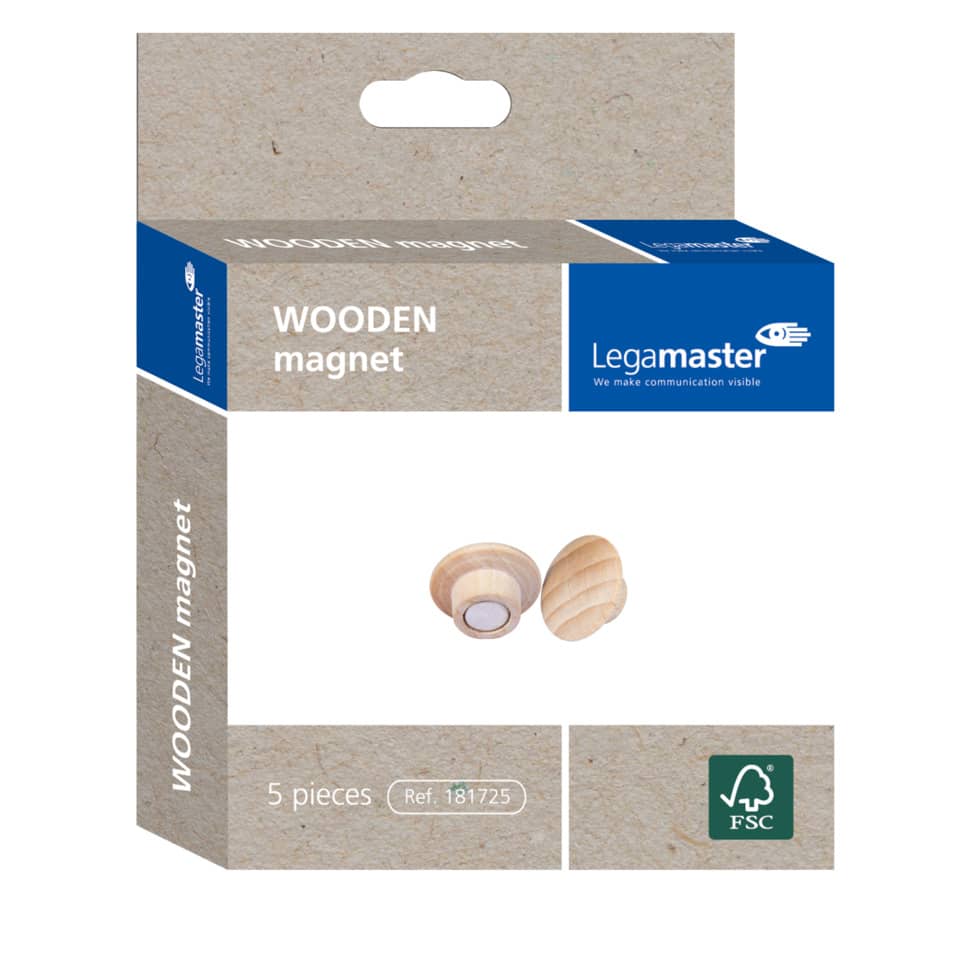 Magnet Wooden, Ø25mm, 5 Stück, braun LEGAMASTER 7-181725 LEGAMASTER 181725 WOODEN