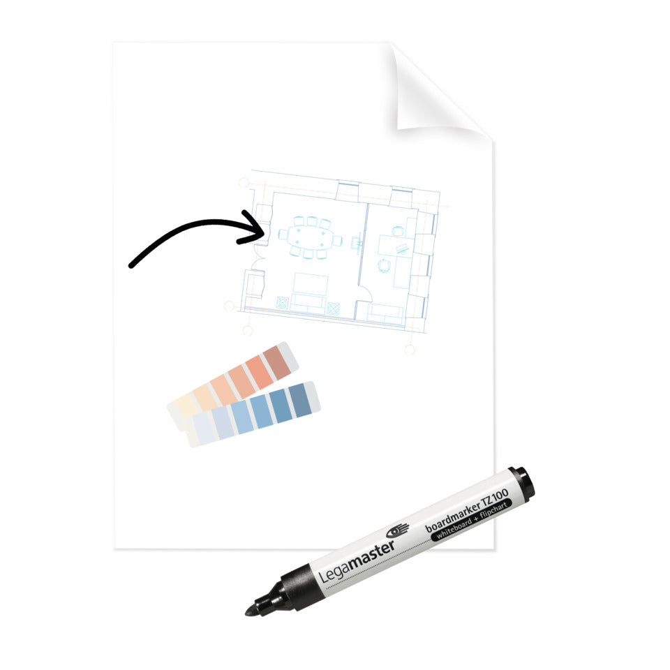 Schreibfolie Magic-Chart Clearboard, 60 x 80cm, 25 Blatt, transparent LEGAMASTER 7-159300 LEGAMASTER 7-159300 60x80cm