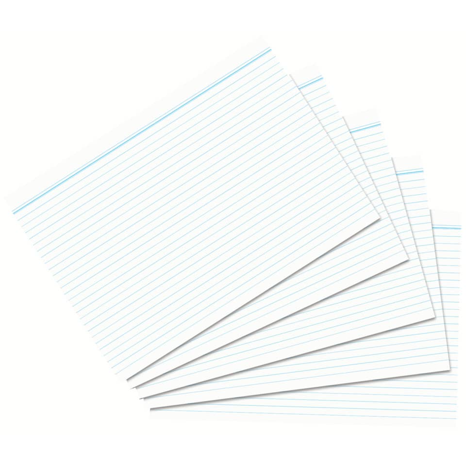 Karteikarte, A6, 170g/m², liniert, 100 Stück, weiß RNK 115060 RNK 115060 liniert