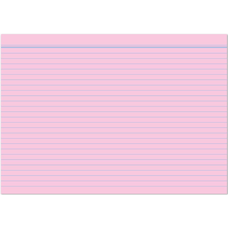 Karteikarte, A7, 170g/m², liniert, 100 Stück, rosa RNK 115073 RNK 115073 liniert