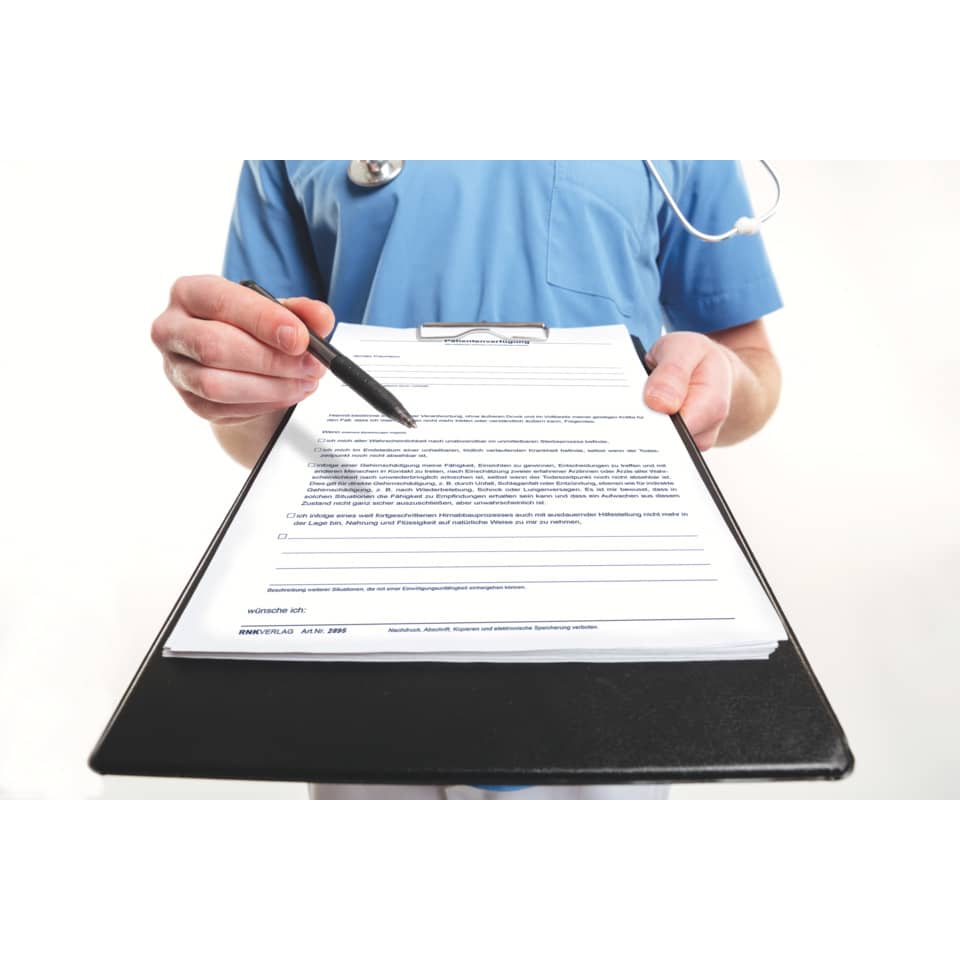 Patientenverfügung mit Betreuungsverfügung und Vorsorgevollmacht - 220 x 162 mm RNK 2895