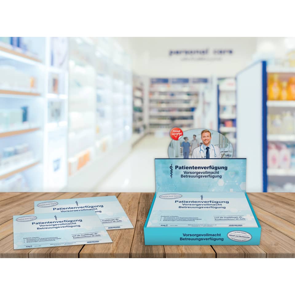 Patientenverfügung mit Betreuungsverfügung und Vorsorgevollmacht - 220 x 162 mm RNK 2895