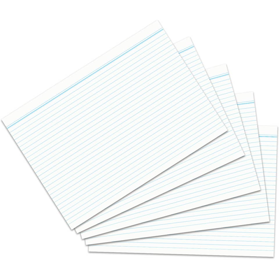 Karteikarte, A4, 170g/m², liniert, 100 Stück, weiß RNK 115040 RNK 115040 liniert