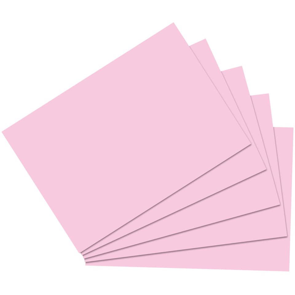Karteikarte, A6, 170g/m², blanko, 100 Stück, rosa RNK 114763 RNK 114763 blanko