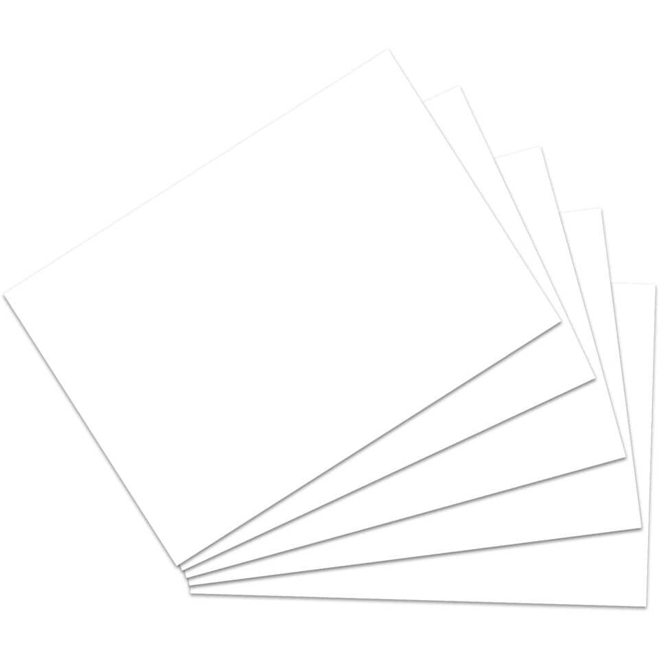 Karteikarte, A6, 170g/m², blanko, 100 Stück, weiß RNK 114760 RNK 114760 blanko