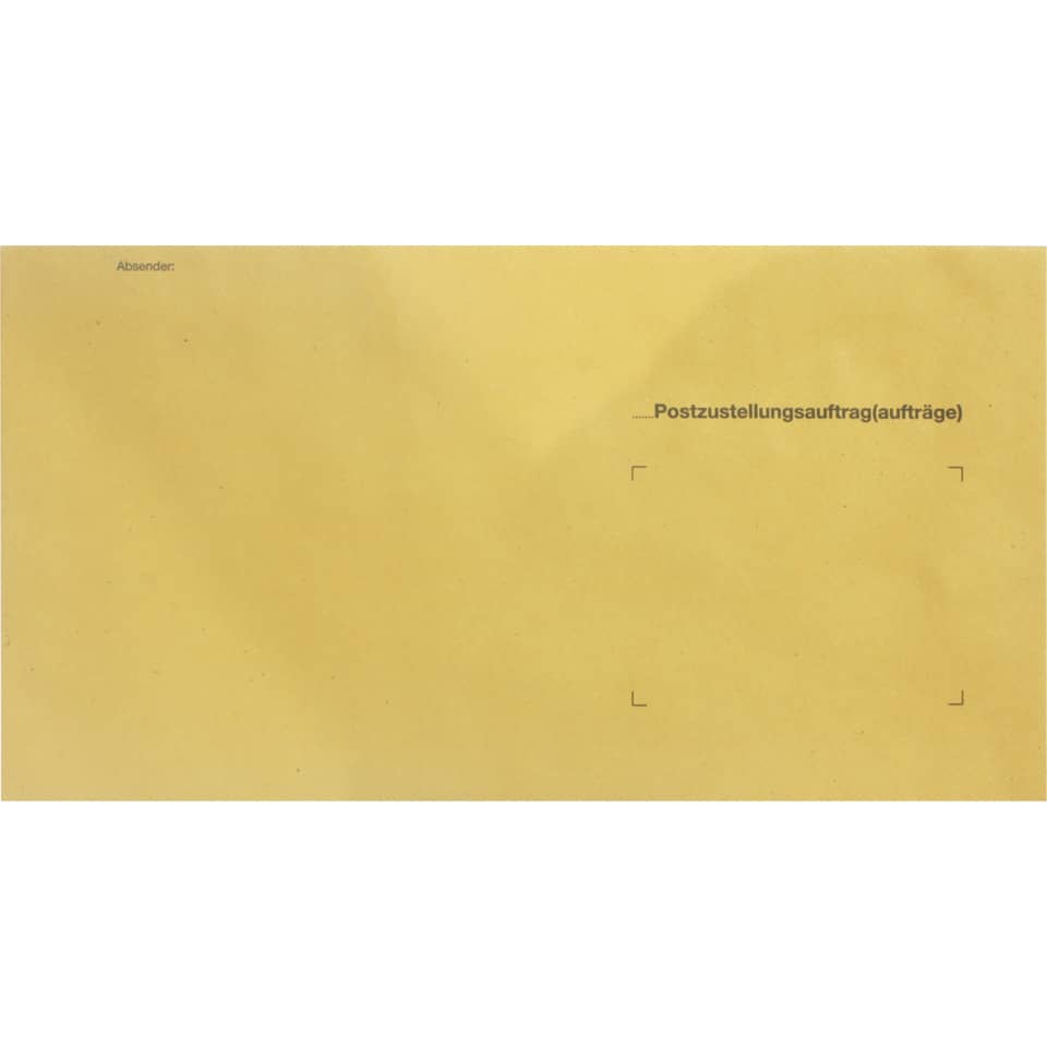 Umschlag für Zustellungsauftrag für Zusendung an Postamt, 235 x 125 mm, 500 Stück RNK 2047 RNK 2047 An Postamt