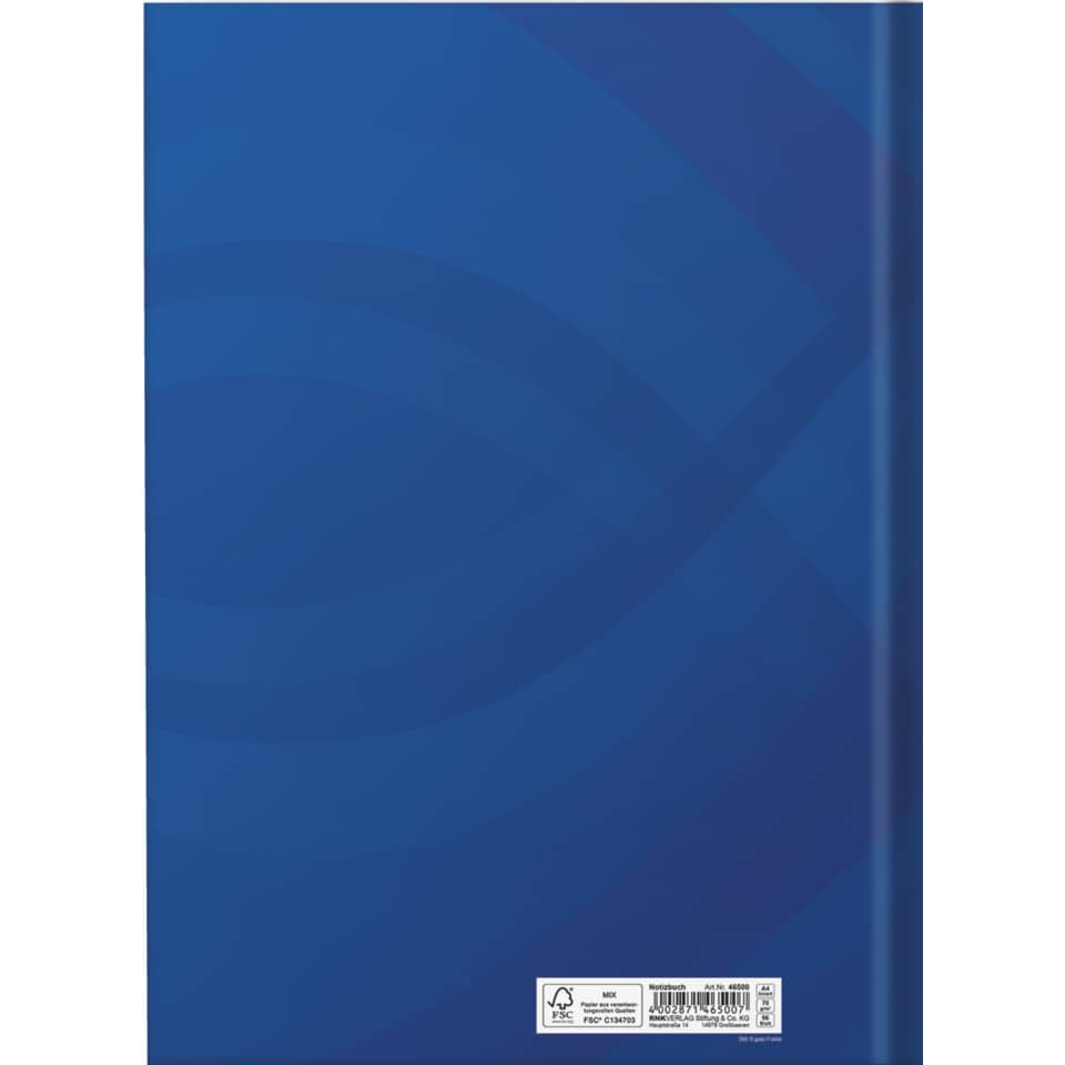 Notizbuch "Business blau", A4, 96 Blatt, liniert RNK 46500 RNK 46500 96Bl liniert