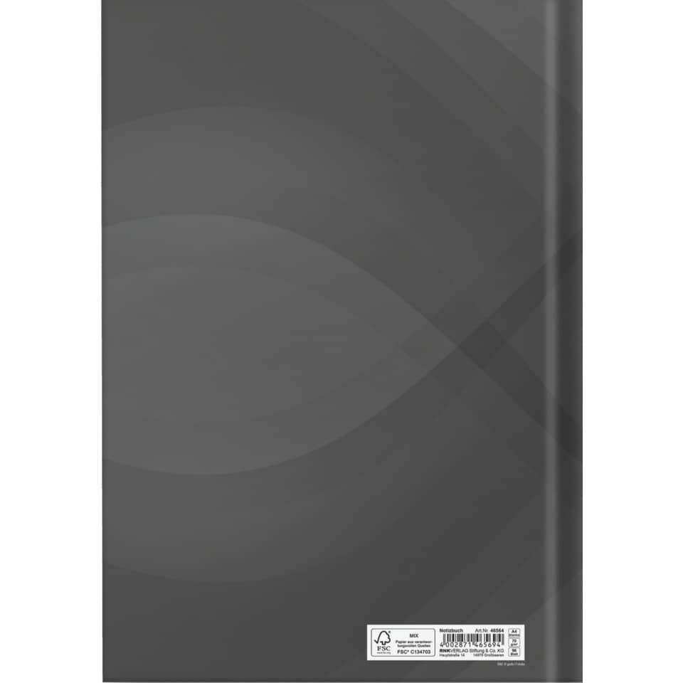 Notizbuch "notes carbon black", A4, 96 Blatt, blanko RNK 46564 RNK 46564 96BL blanko