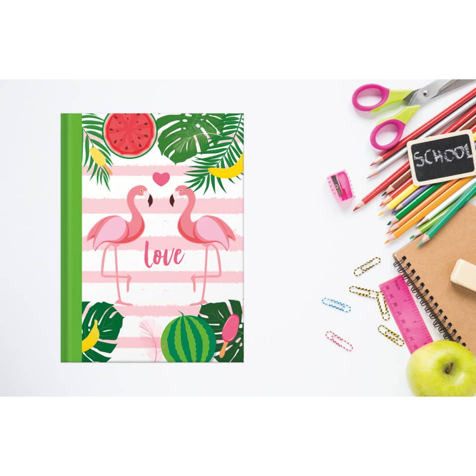 Notizbuch "Flamingo grün", A5, 96 Blatt, dotted RNK 46752 RNK 46752 A5/96BL punktiert