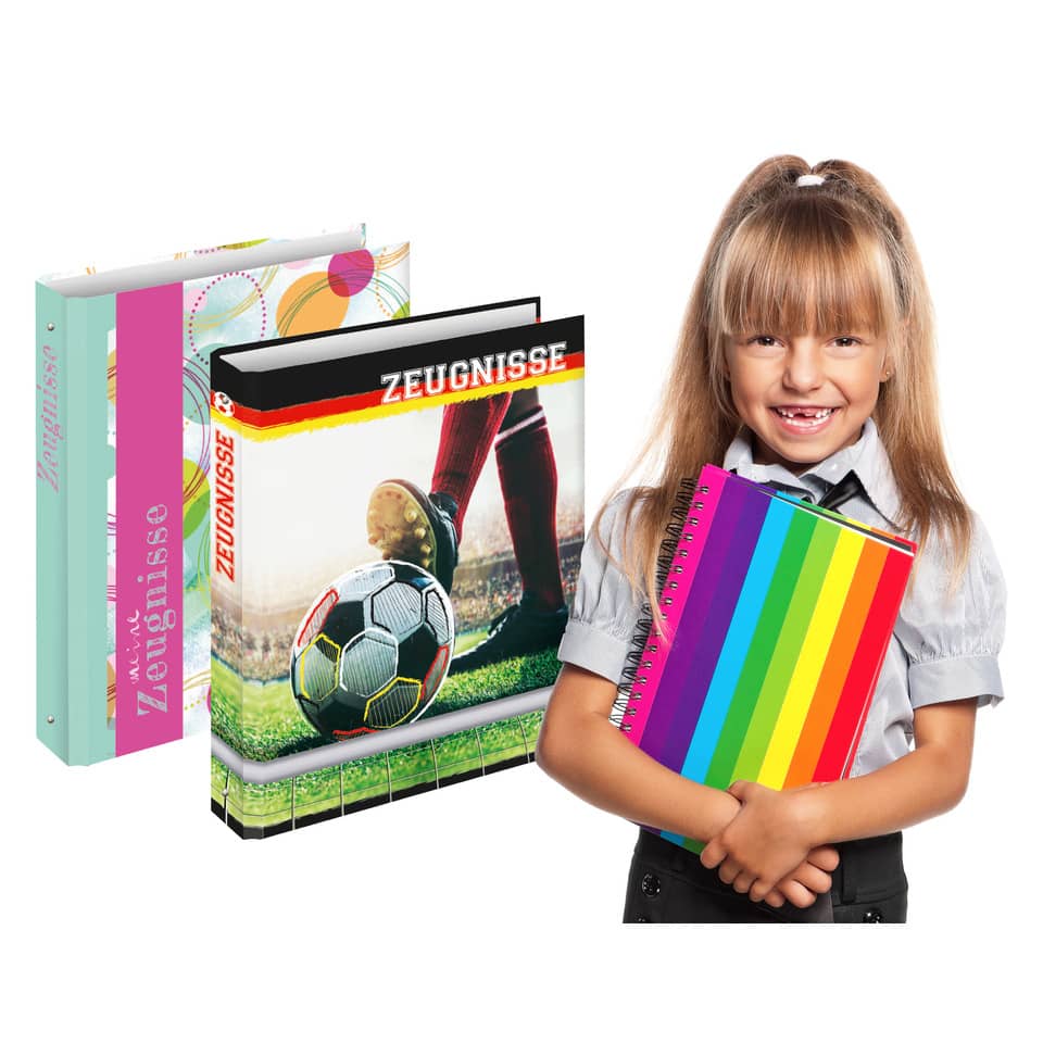 Zeugnisringbuch "Fußballfieber", 4 Ring-Mechanik, DIN A4, 250 x 315 mm RNK 46782 RNK 46782  4R/20mm