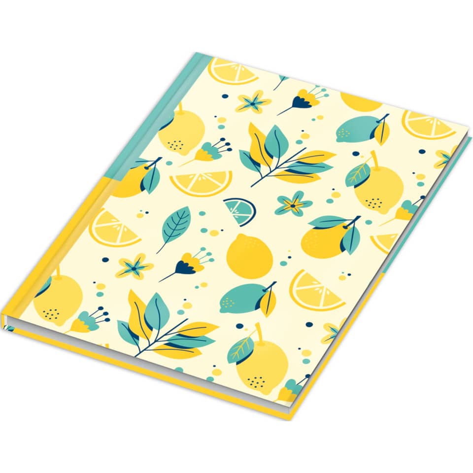 Notizbuch "Fresh Lemons", A5, 96 Blatt, kariert RNK 46791