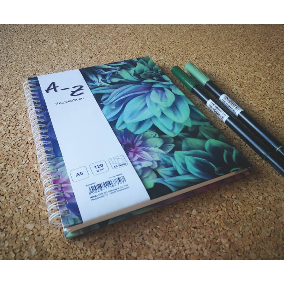 Notizbuch mit Register A-Z "Blossom", DIN A5, liniert, 48 Blatt RNK 46779