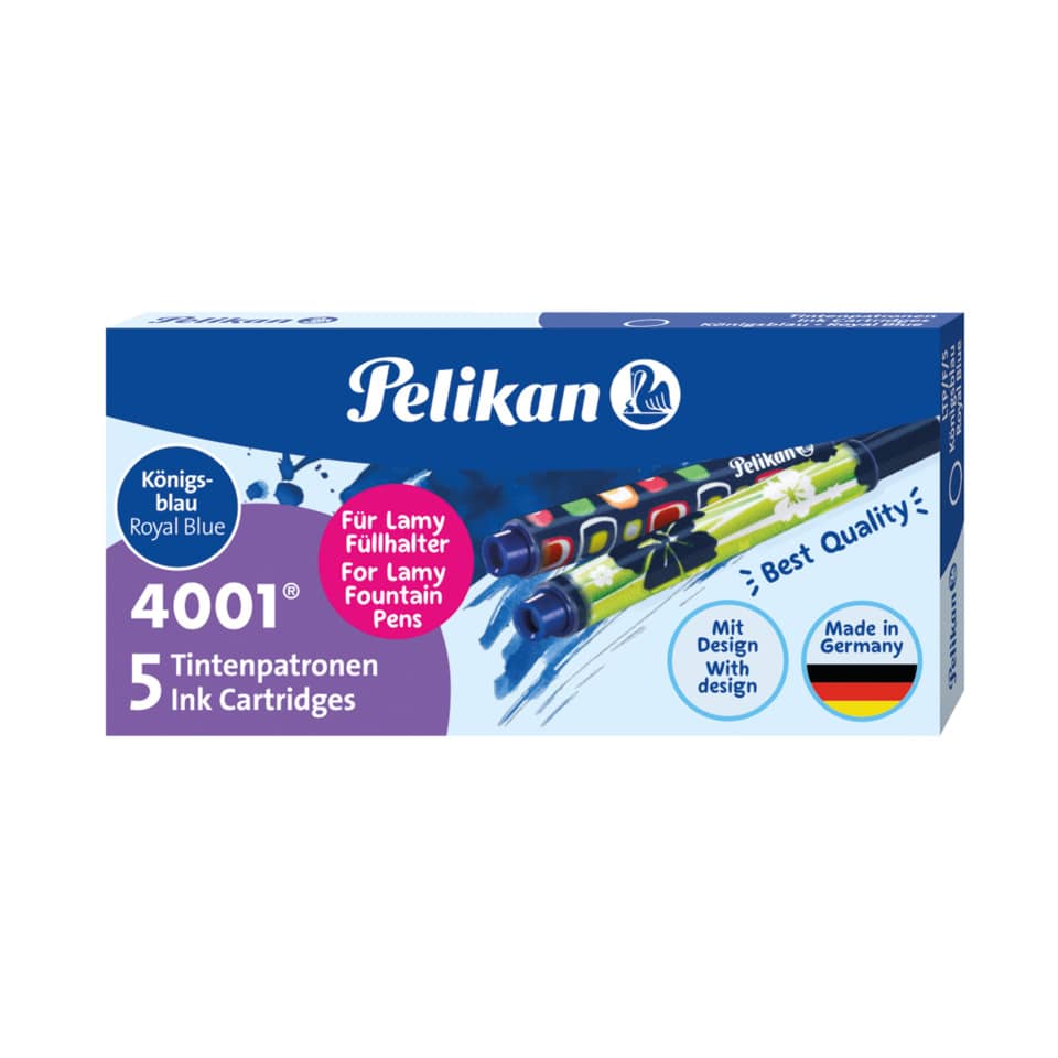 Tintenpatrone 4001® für Lamy, 5 Stück, königsblau PELIKAN 300004185 PELIKAN 300004185 338293 LTP/F/5