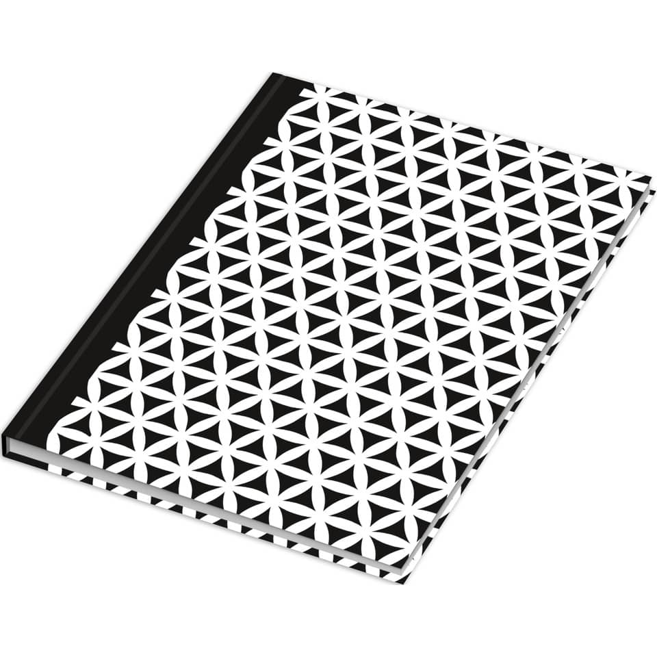 Notizbuch "black & white Flowers", A5, 96 Blatt, dotted RNK 46748 RNK 46748 A5/96BL punktiert