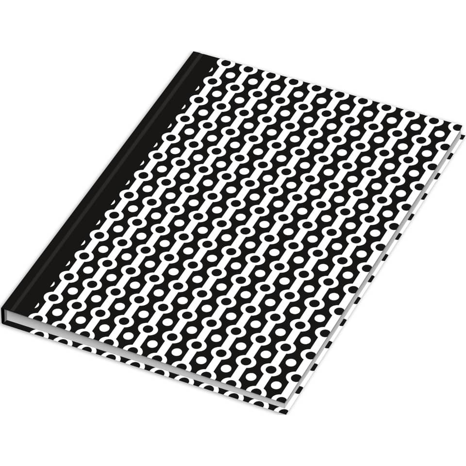 Notizbuch "black & white Collier", A5, 96 Blatt, dotted RNK 46746 RNK 46746 A5/96BL punktiert