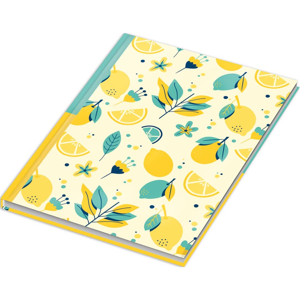 Notizbuch "Fresh Lemons", A5, 96 Blatt, kariert RNK 46791