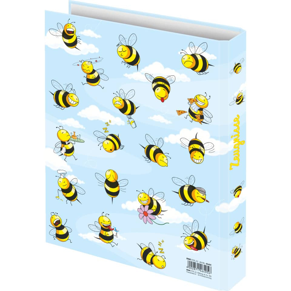 Zeugnisringbuch "Crazy Bees", 4 Ring-Mechanik, DIN A4 RNK 46495 RNK 46495 4Ringe
