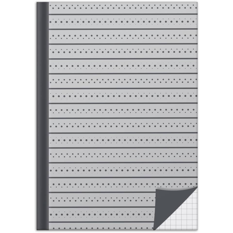 Notizbuch "Grey", A5, 96 Blatt, kariert RNK 46804