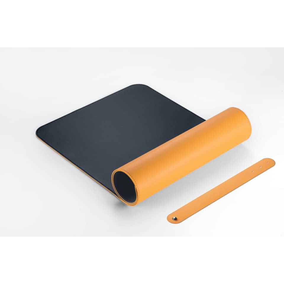 Schreibunterlage einrollbar, 80x30cm, Lederimitat, gelb/grau SIGEL SA601 SIGEL SA601 einrollbar 800x300mm