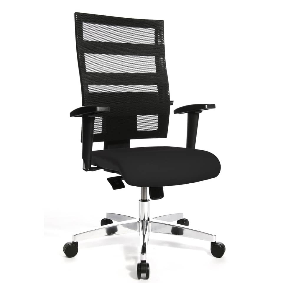 Drehstuhl X-Pander - schwarz, Aluminium Fußkreuz, mit Armlehnen TOPSTAR 959T T200 TOPSTAR 959T T200 für TB