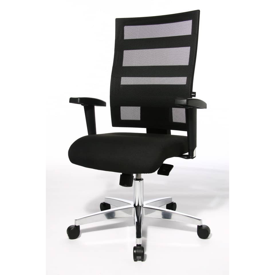 Drehstuhl X-Pander - schwarz, Aluminium Fußkreuz, mit Armlehnen TOPSTAR 959T T200 TOPSTAR 959T T200 für TB