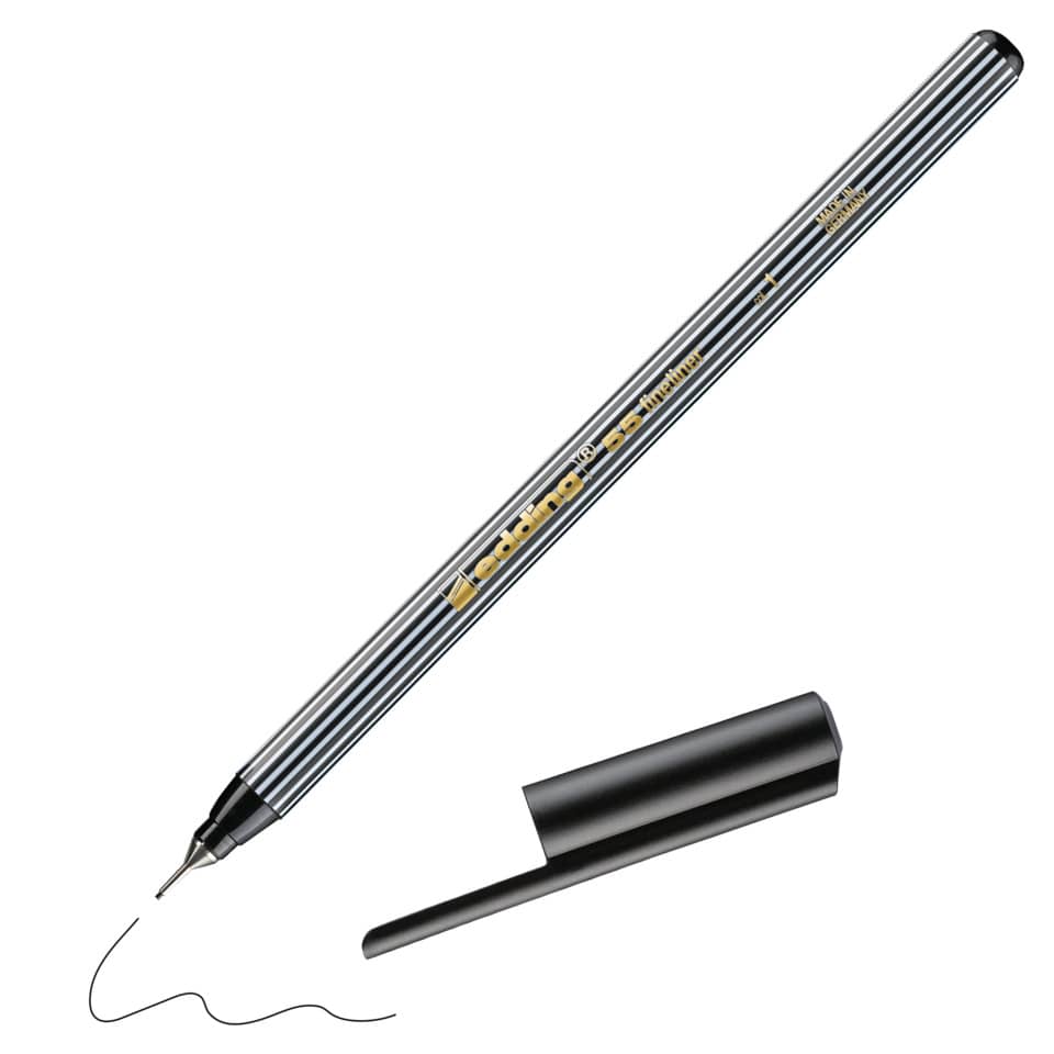 Feinliner 55, 0,3mm, schwarz EDDING 455001 EDDING 55-001  0.3mm