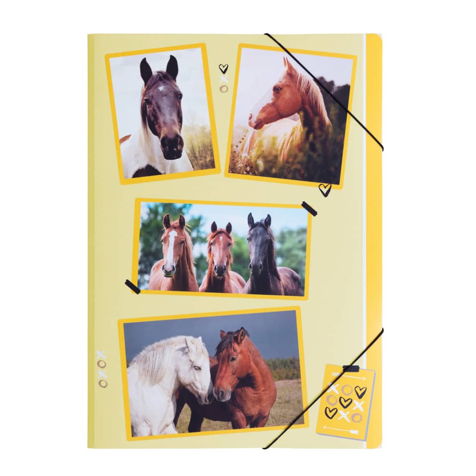 Heftmappe xoxo Horse, A4 PAGNA 21715-15 PAGNA 21715-15 mit Gummiband