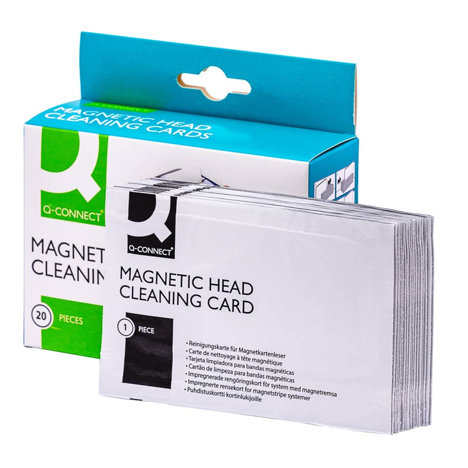 Reinigungskarte, 20 Stück, weiß Q-CONNECT KF17105