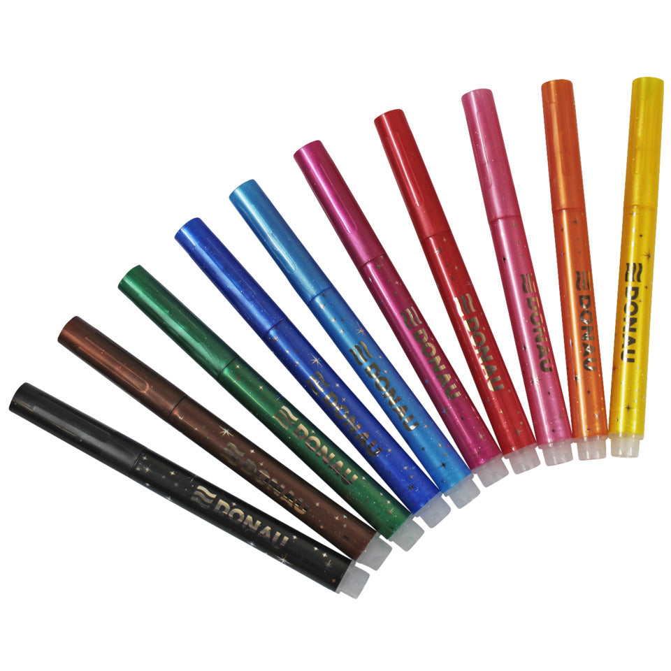 Faserschreiber Glitter, 10 Stück DONAU 5160000-99