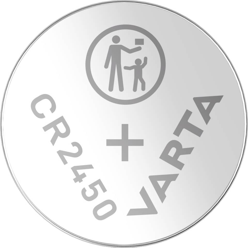 Knopfzellen-Batterie Lithium CR2450, 1 Stück VARTA 06450101401