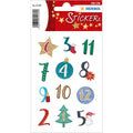 Adventskalenderzahlen Weihnachts-Symbole, beglimmert, 24 Stück HERMA 15189 HERMA 15189 DECOR