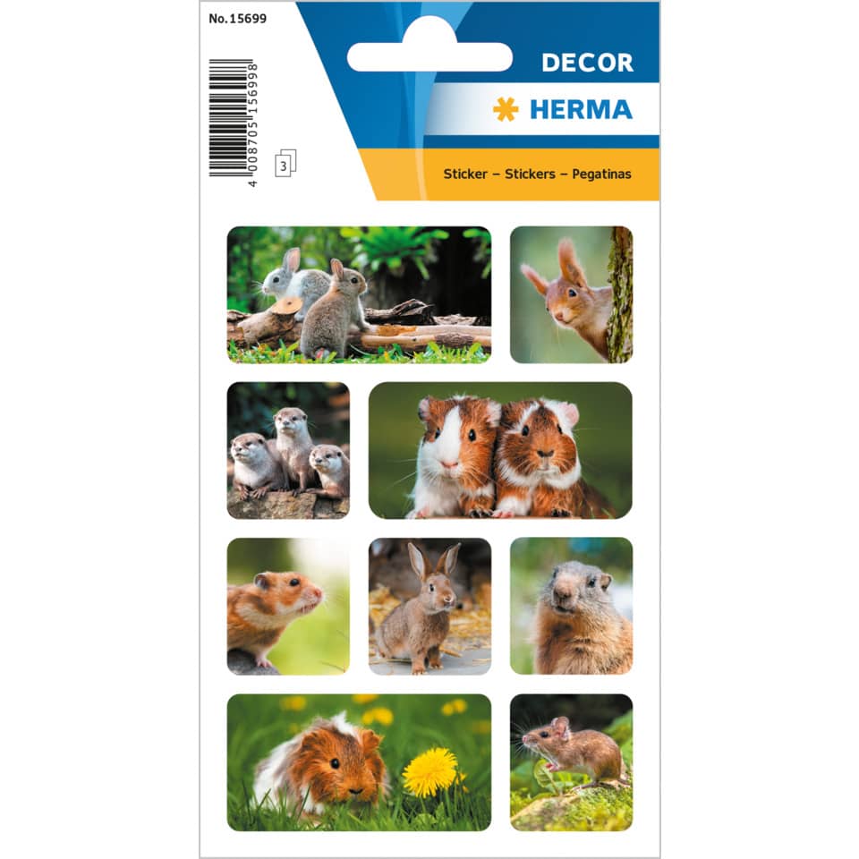 Sticker Nagetiere, 27 Stück HERMA 15699 HERMA 15699  DECOR