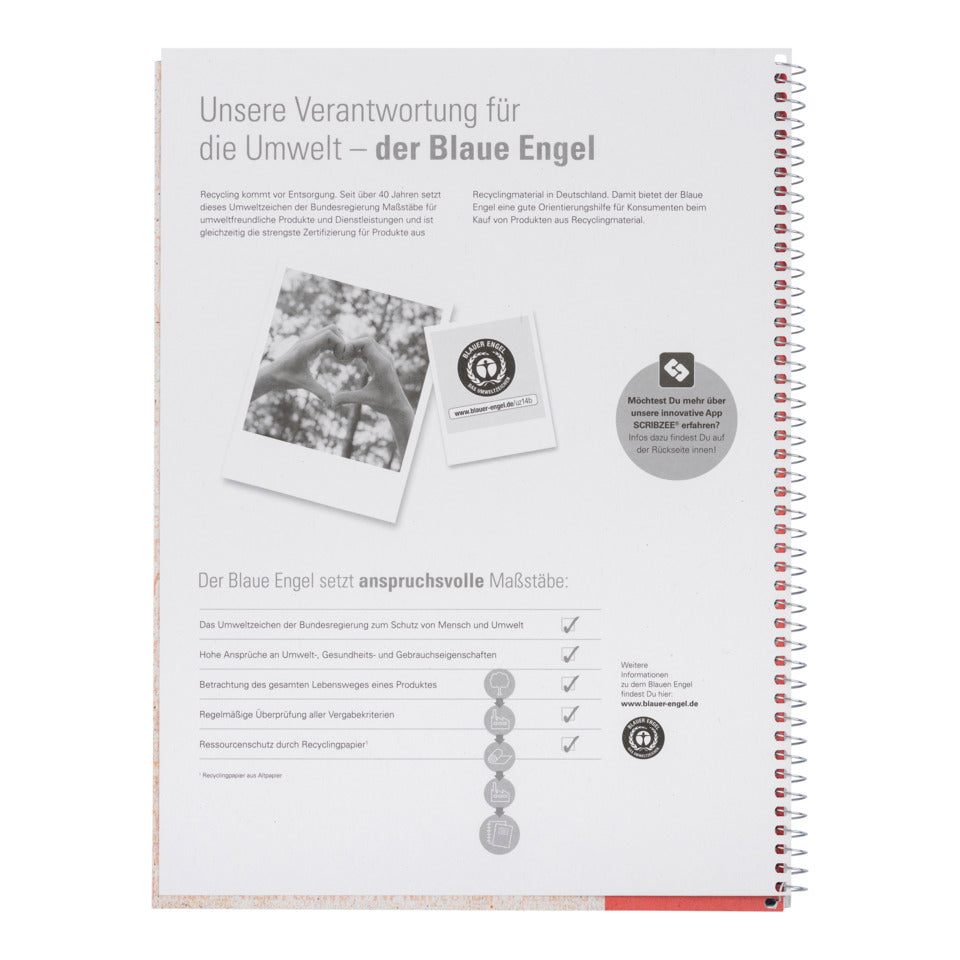 Collegeblock Recycling, A4+, 80 Blatt, Lineatur 28, kariert OXFORD 400158974 OXFORD 400158974 Recycling