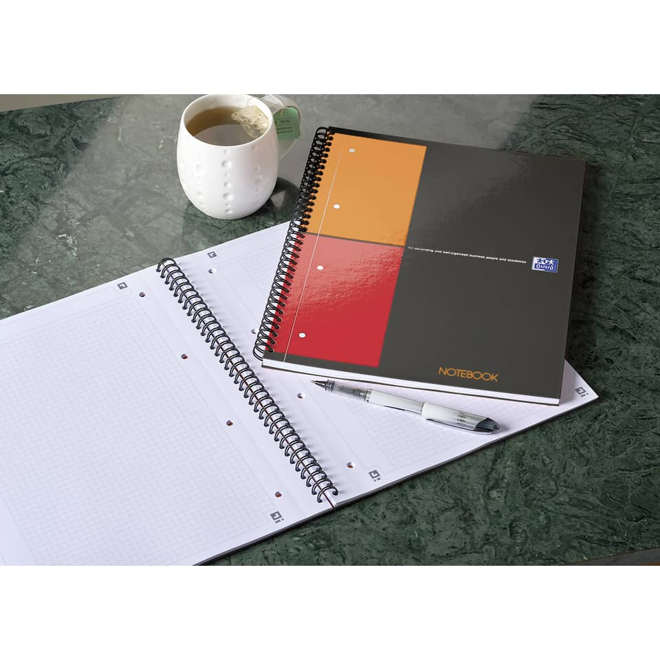 Collegeblock Notebook, A4+, 80 Blatt, kariert, grau OXFORD 100103664 OXFORD 100103664  80Bl 80g