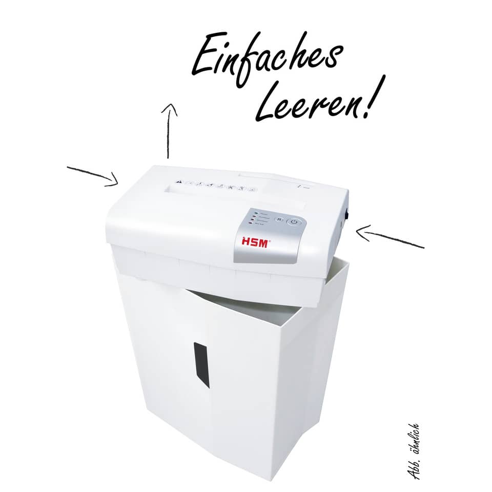 Aktenvernichter shredstar X10, Partikelschnitt 4x35mm, weiß/silber, 10 Blatt HSM 1045111 HSM 1045111 4,5x30mm