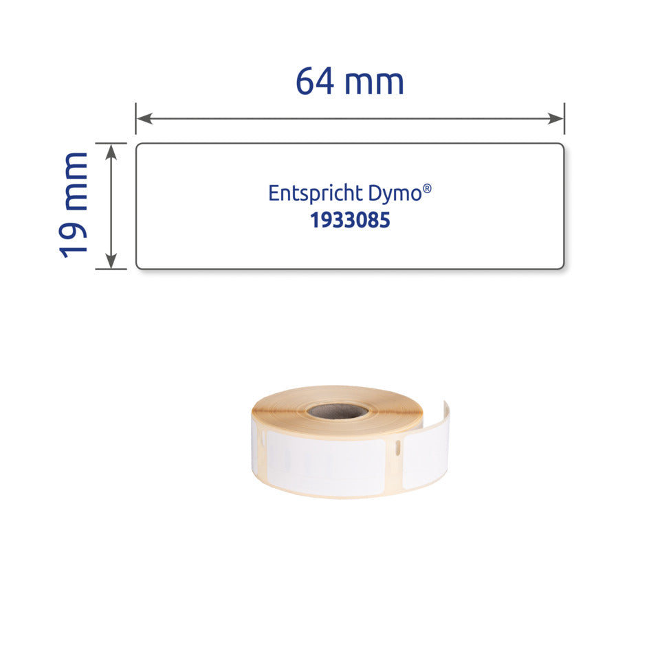 Rollen-Etiketten, 19x64mm, 450 Stück, weiß AVERY ZWECKFORM A1933085 AVERY ZWECKFORM A1933085 Folie