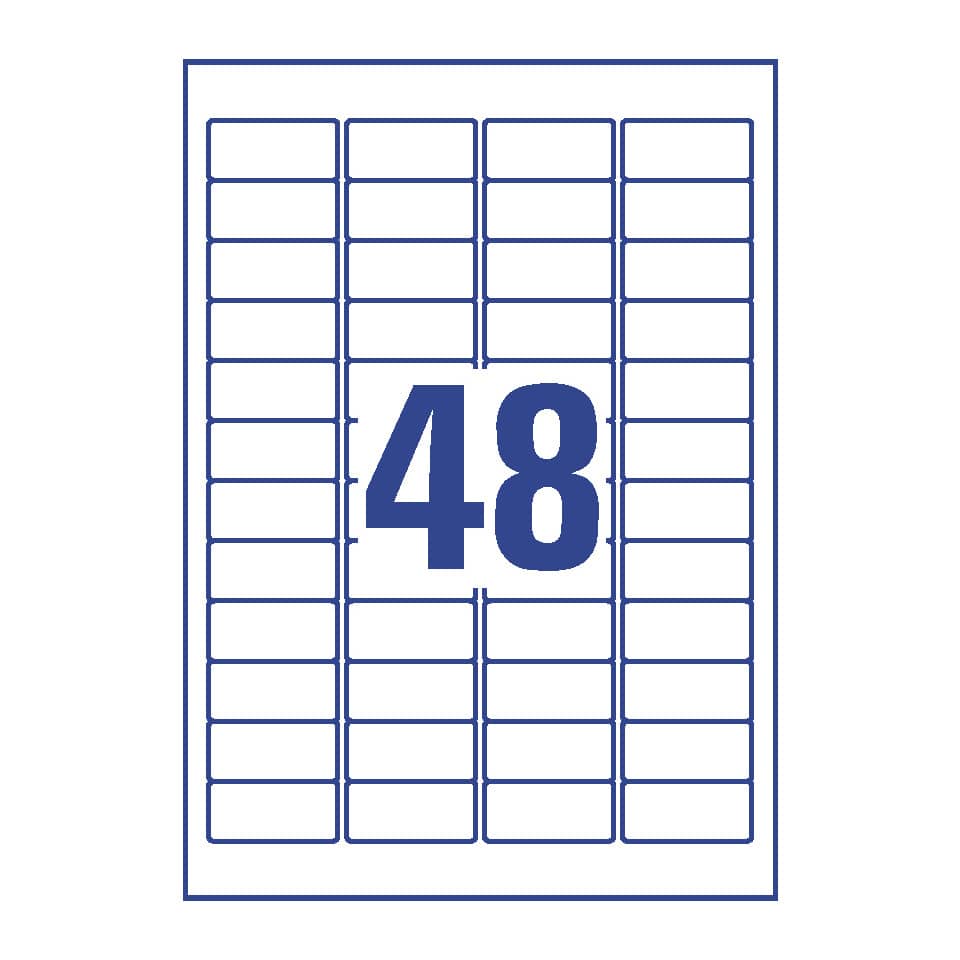 Universaletiketten ablösbar, 45,7x21,2mm, 480 Stück, weiß AVERY ZWECKFORM L4736REV-10 ZWECKFORM L4736REV-10  480St