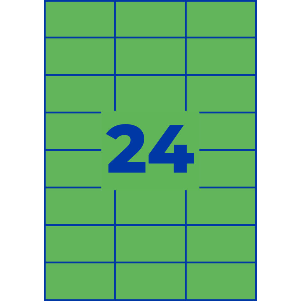 Universaletiketten, 70x37mm, 2400 Stück, grün AVERY ZWECKFORM 3450 ZWECKFORM 3450 2400ST