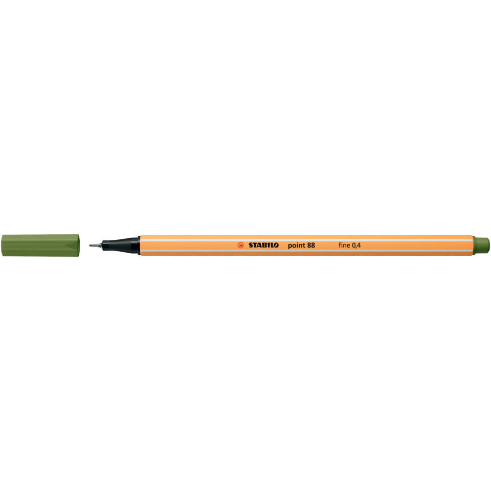 Fineliner point 88®, 0,4 mm, moosgrün STABILO 88/35