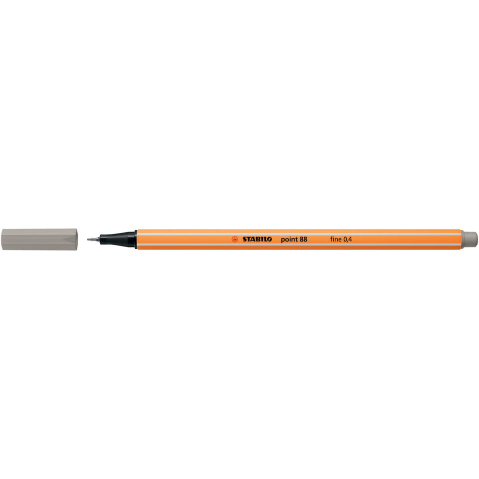 Fineliner point 88®, 0,4 mm, warmgrau STABILO 88/93