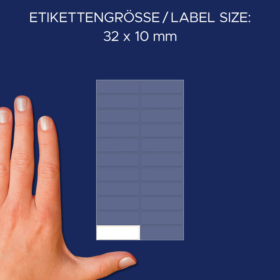 Vielzwecketiketten, 32x10mm, 132 Stück, weiß AVERY ZWECKFORM 3044